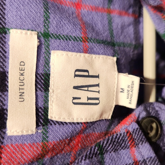 NWT Gap Men's Flannel shirt M - Picture 3 of 4